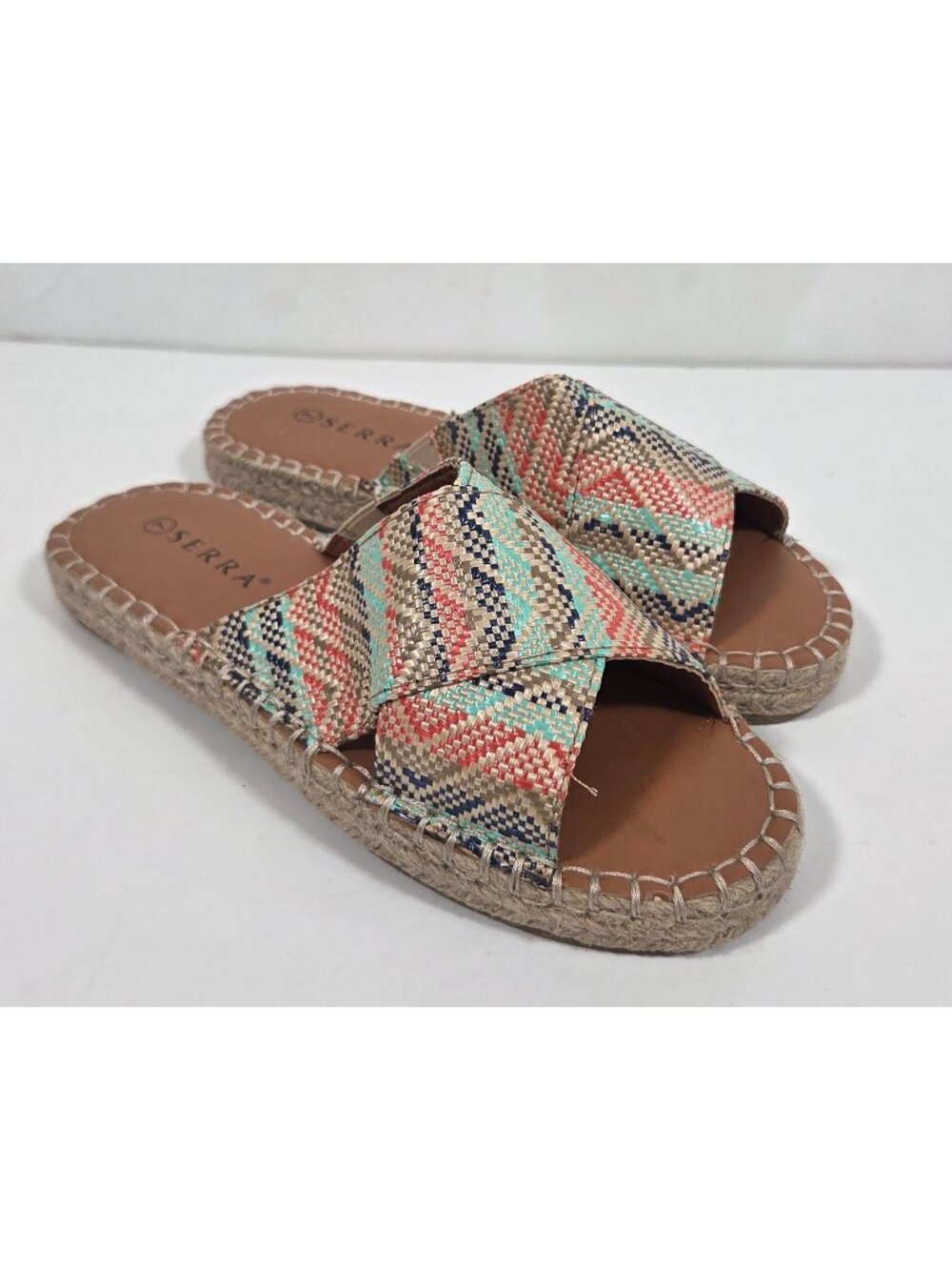 Serra Women's Casual Slip On Sandals Green Size 7